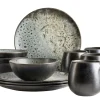 Geschirrsets|Die moderne Hausfrau Frühstücks Set, Steinzeug Carellia Grau