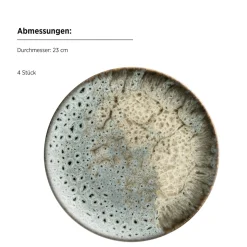 Geschirrsets|Die moderne Hausfrau Frühstücks Set, Steinzeug Carellia Grau