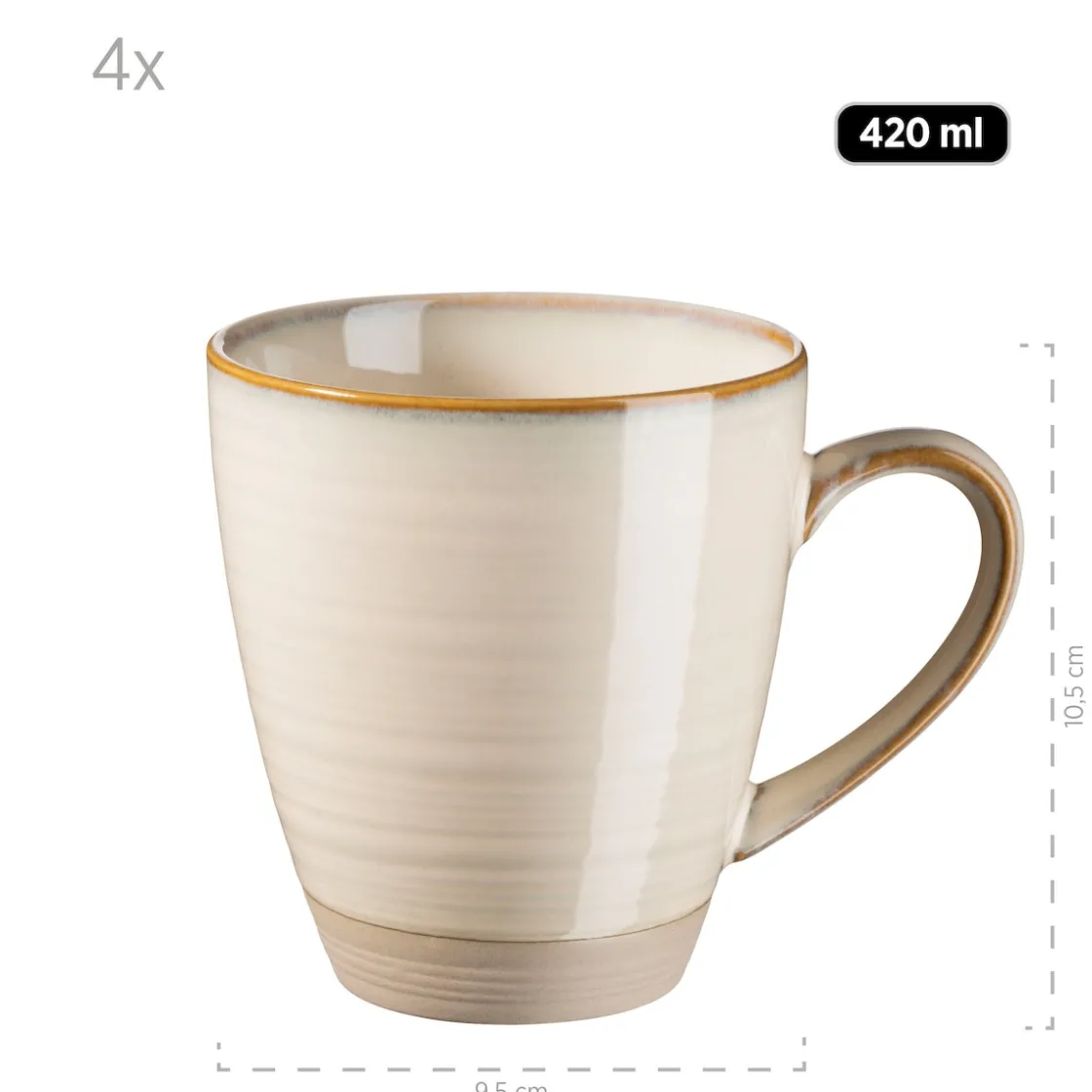 Geschirrsets|Die moderne Hausfrau Frühstücksgeschirr, Keramik Nottingham