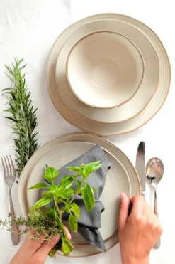 Geschirrsets|Die moderne Hausfrau Frühstücksgeschirr, Keramik Nottingham