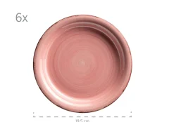 Geschirrsets|Die moderne Hausfrau Frühstücksgeschirr, Steingut Lumaca Koralle