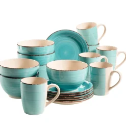 Geschirrsets|Die moderne Hausfrau Frühstücksgeschirr, Steingut Lumaca Laguna