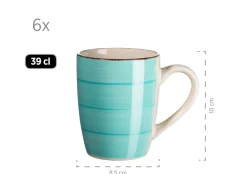 Geschirrsets|Die moderne Hausfrau Frühstücksgeschirr, Steingut Lumaca Laguna