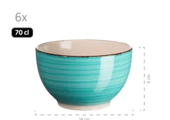 Geschirrsets|Die moderne Hausfrau Frühstücksgeschirr, Steingut Lumaca Laguna