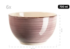 Geschirrsets|Die moderne Hausfrau Frühstücksgeschirr, Steingut Lumaca Berry