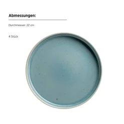 Geschirrsets|Die moderne Hausfrau Frühstücksset, Steinzeug Candy Blau