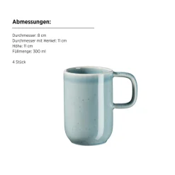 Geschirrsets|Die moderne Hausfrau Frühstücksset, Steinzeug Candy Blau