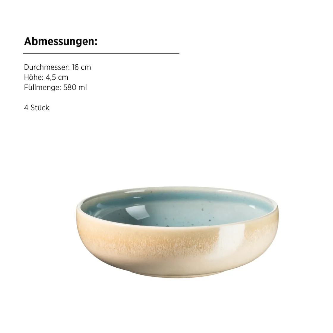 Geschirrsets|Die moderne Hausfrau Frühstücksset, Steinzeug Candy Blau