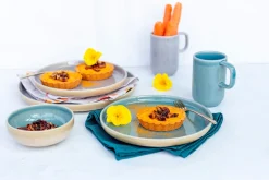 Geschirrsets|Die moderne Hausfrau Frühstücksset, Steinzeug Candy Blau