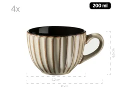 Geschirrsets|Die moderne Hausfrau Frühstücksset, Steinzeug Confino Beige