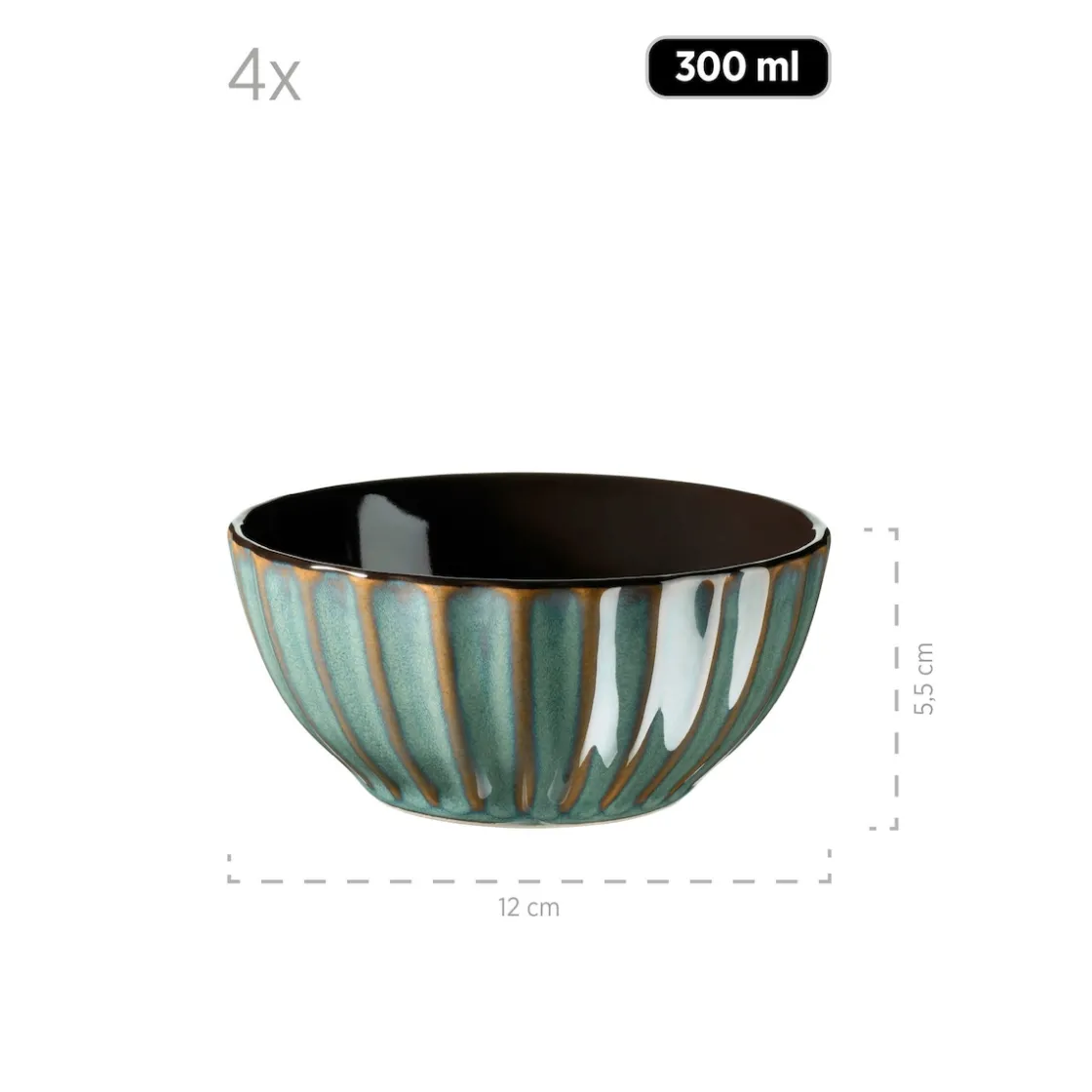 Geschirrsets|Die moderne Hausfrau Frühstücksset, Steinzeug Confino Petrol