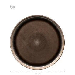 Geschirrsets|Die moderne Hausfrau Frühstücksset, Steinzeug NIARA Schwarz / Grau