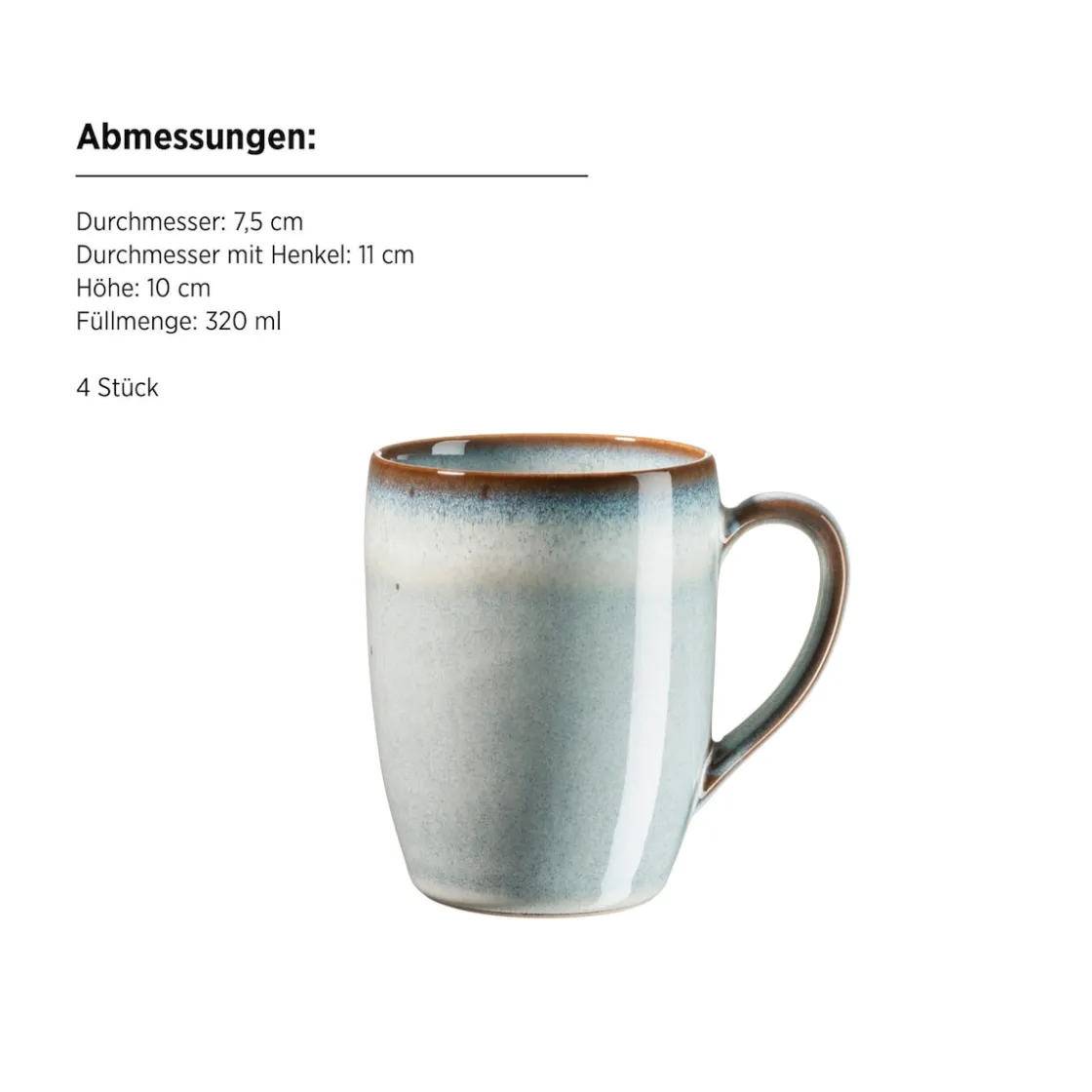 Geschirrsets|Die moderne Hausfrau Frühstücksset, Steinzeug Smoky's Grün