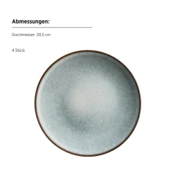 Geschirrsets|Die moderne Hausfrau Frühstücksset, Steinzeug Smoky's Grün