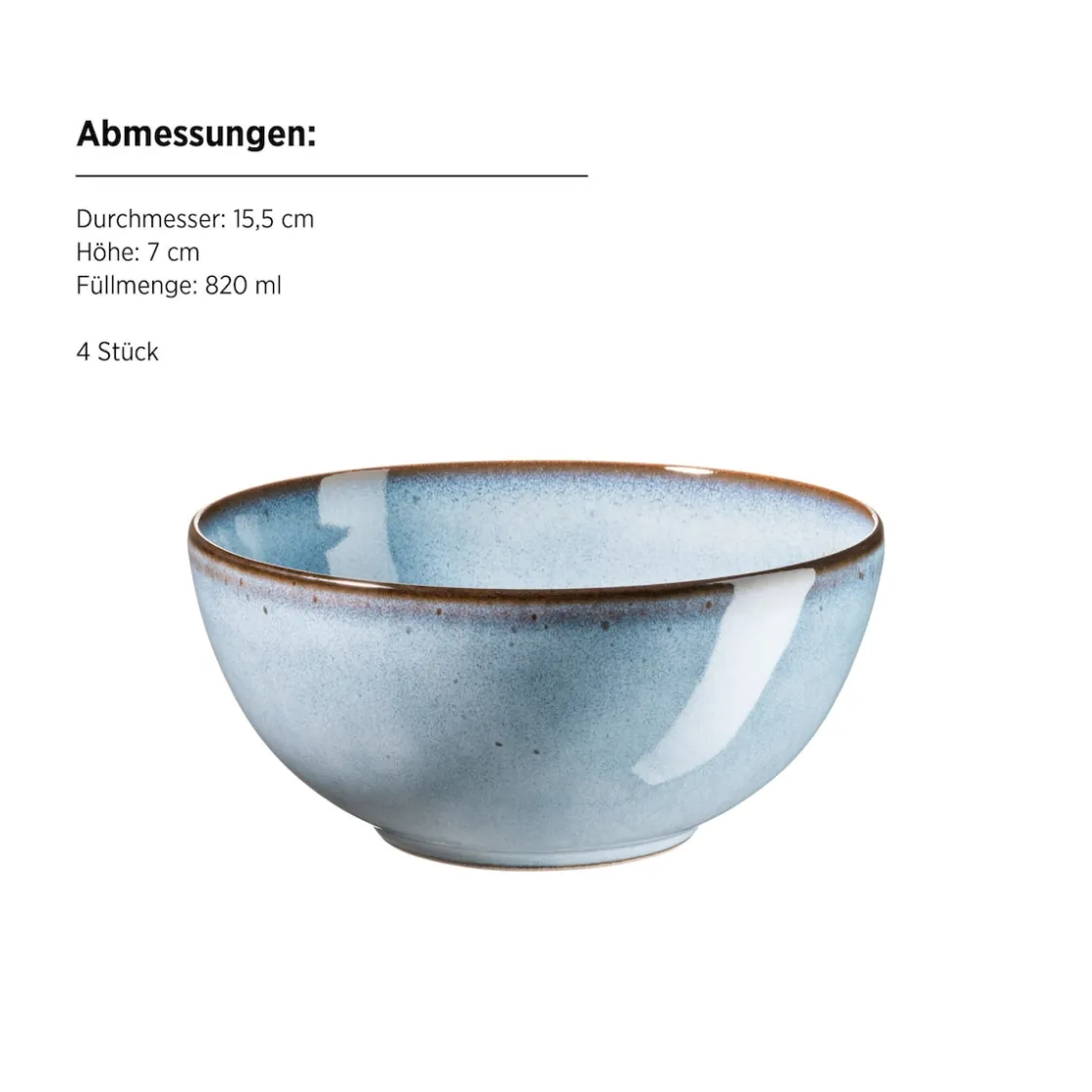 Geschirrsets|Die moderne Hausfrau Frühstücksset, Steinzeug Smoky's Blau