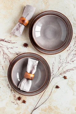 Geschirrsets|Die moderne Hausfrau Frühstücksset, Steinzeug Smoky's Braun