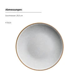 Die moderne Hausfrau Frühstücksset, Steinzeug Smoky's Weiß