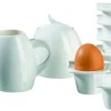 Geschirrsets|Die moderne Hausfrau Frühstücks-Zubehör, Porzellan LA MUSICA 1 x Zuckerdose, 1 x Gießer, 6 x Eierbecher