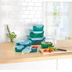 Lebensmittelbehälter|Die moderne Hausfrau Frischhaltedosen-Set "Klick-it", 14-teilig