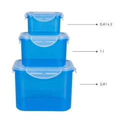 Lebensmittelbehälter|Die moderne Hausfrau Frischhaltedosen-Set mit Klickverschluss, 20 Stück