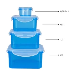 Lebensmittelbehälter|Die moderne Hausfrau Frischhaltedosen-Set mit Klickverschluss, 20 Stück