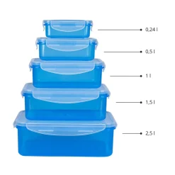 Lebensmittelbehälter|Die moderne Hausfrau Frischhaltedosen-Set mit Klickverschluss, 20 Stück