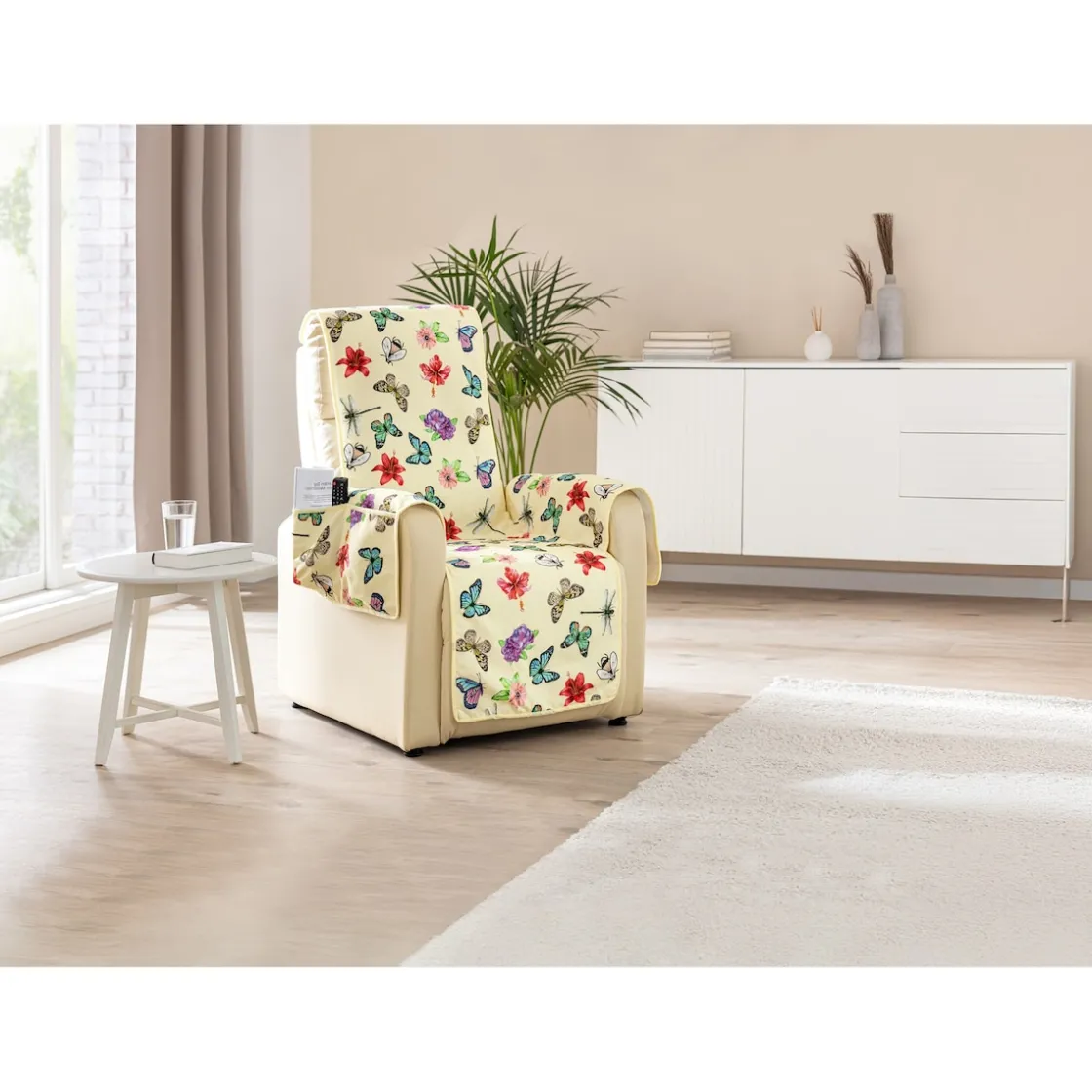 Osterdekoration|Sesselschoner|Die moderne Hausfrau Frottee-Sesselschoner „Schmetterling“