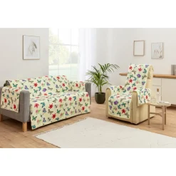 Sesselschoner|Sitzmöbel ·Sesselschoner|Die moderne Hausfrau Frottee-Set Sofa- und Sessel-Schoner „Schmetterling“
