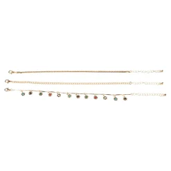 Schmuck & Uhren ·Armbänder|Die moderne Hausfrau Fußkettchen „Blume“, 3 Stück