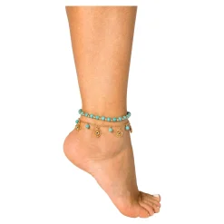 Schmuck & Uhren ·Armbänder|Schmuck & Uhren ·Halsketten|Die moderne Hausfrau Fußkettchen-Set „Indio“ 2-teilig