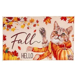 Schmutzfangmatten|Die moderne Hausfrau Fußmatte „Herbstkatze“