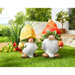 Gartendekoration ·Gartenfiguren|Gartenfiguren|Die moderne Hausfrau Gartenfigur „Fruchtwichtel" Lars Lemon