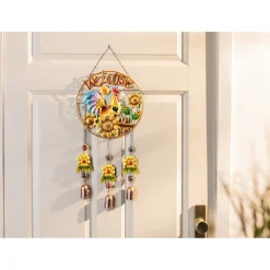 Gartendekoration ·Gartenfiguren|Frühlingsdekoration|Die moderne Hausfrau Garten-Hängedeko „Welcome“