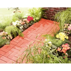 Die moderne Hausfrau Gartenplatten, 4 Stück terracotta