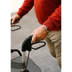 Rollatoren|Die moderne Hausfrau Gehhilfe W04 mit Sitztasche, klappbar grau