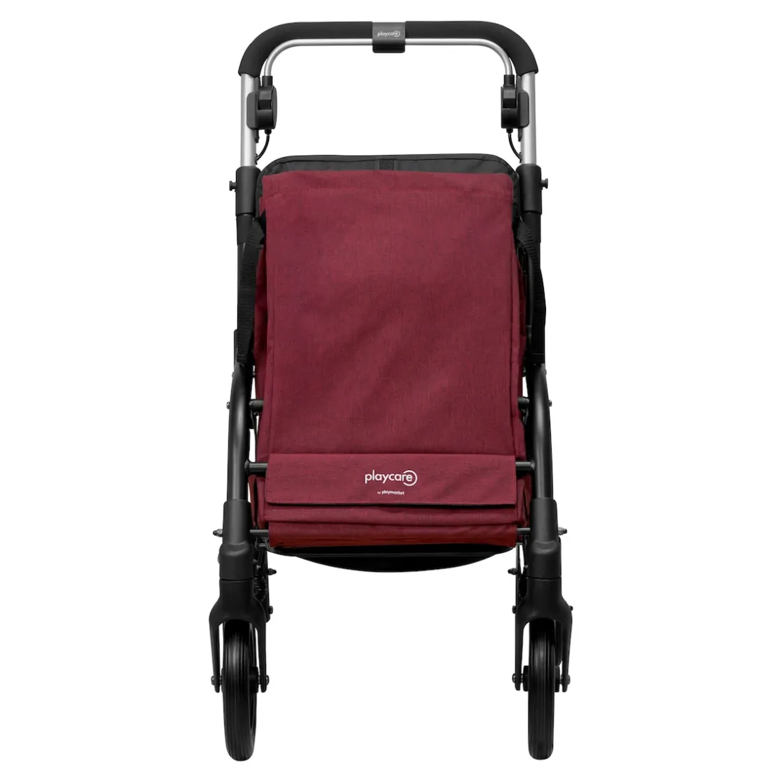 Rollatoren|Die moderne Hausfrau Gehwagen, Shopping Trolley R05 mit Tasche und Sitz dunkelrot