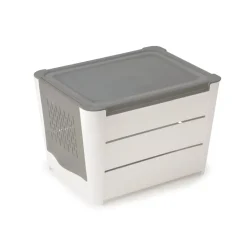 Lebensmittelbehälter|Die moderne Hausfrau Gemüsebox mit Klappöffnung grau