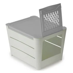 Lebensmittelbehälter|Die moderne Hausfrau Gemüsebox mit Klappöffnung grau