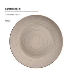 Geschirrsets|Die moderne Hausfrau Geschirr Set, Steinzeug Valmera Hellgrau