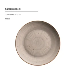 Die moderne Hausfrau Geschirr Set, Steinzeug Valmera Hellgrau