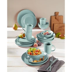 Geschirrsets|Die moderne Hausfrau Geschirr-Set „Basic“, 20-teilig mint