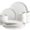 Geschirrsets|Die moderne Hausfrau Geschirr-Set, Keramik Andoro 4 x Speisteller, 4 x Dessertteller, 4 x Kaffeebecher, 4 x Müslischale