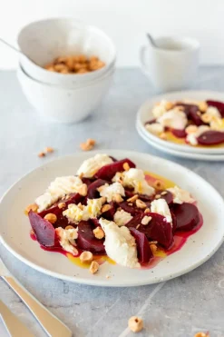 Geschirrsets|Die moderne Hausfrau Geschirr-Set, Keramik Andoro 4 x Speisteller, 4 x Dessertteller, 4 x Kaffeebecher, 4 x Müslischale