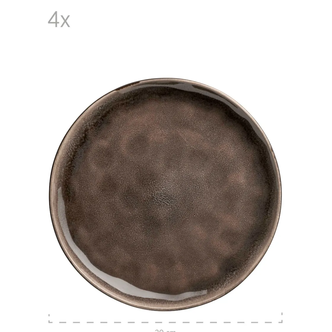 Geschirrsets|Die moderne Hausfrau Geschirr-Set, Keramik Niara Organic 4 x Speisteller, 4 x Dessertteller, 4 x Kaffeebecher, 4 x Müslischale