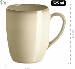 Die moderne Hausfrau Geschirr-Set, Keramik Ossia Sand