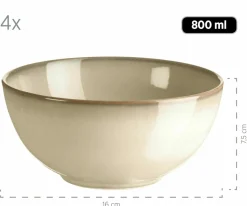 Die moderne Hausfrau Geschirr-Set, Keramik Ossia Sand