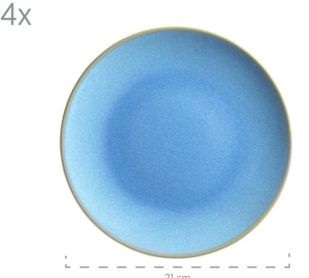 Die moderne Hausfrau Geschirr-Set, Keramik Ossia Sand, Hellblau