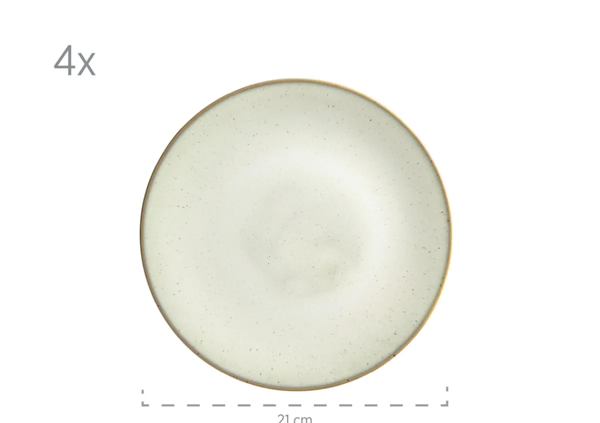 Die moderne Hausfrau Geschirr-Set, Keramik Ossia Sand, Hellblau