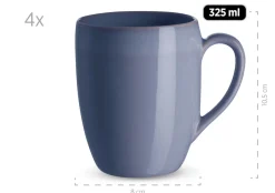 Geschirrsets|Die moderne Hausfrau Geschirr-Set, Keramik Ossia Hellblau