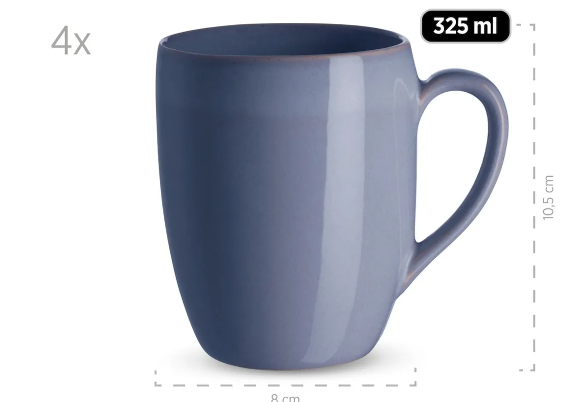 Geschirrsets|Die moderne Hausfrau Geschirr-Set, Keramik Ossia Hellblau